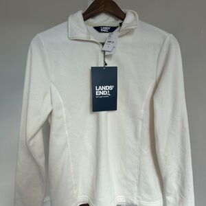 NWT Lands' End Fleece Quarter-Zip